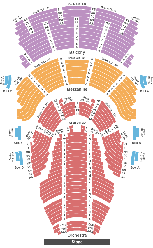 Silva Concert Hall Dear Evan Hansen Seating Chart